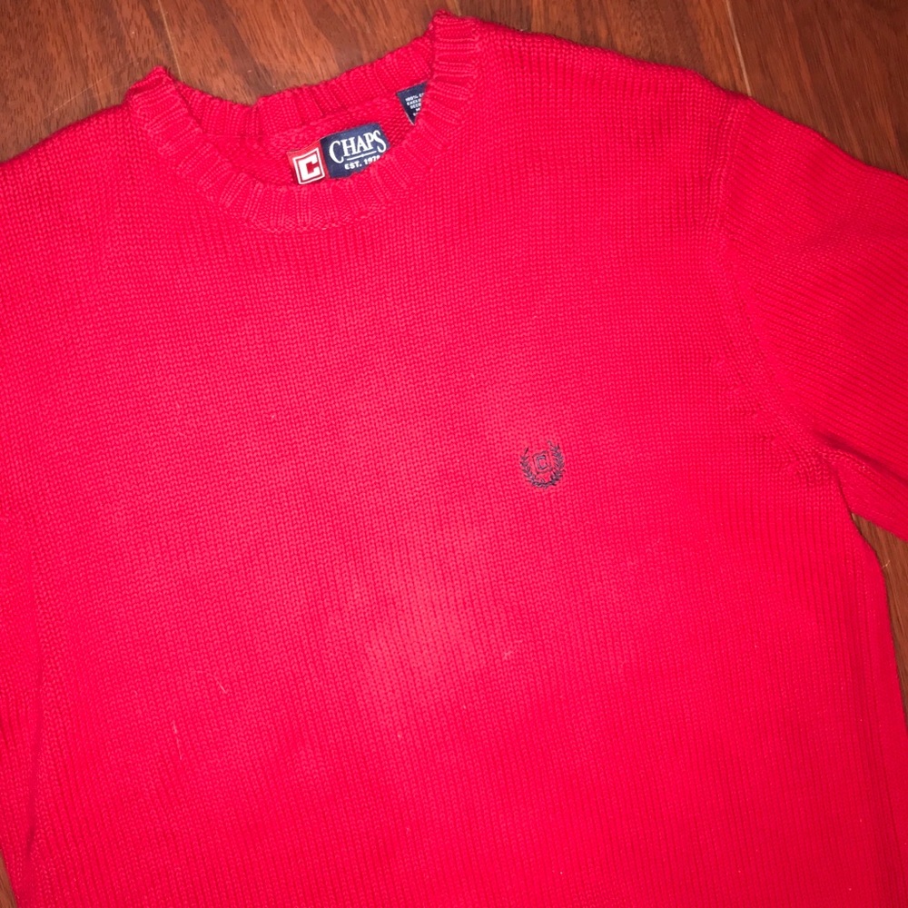 Men's Chaps Cotton Pullover Sweater Size Medium